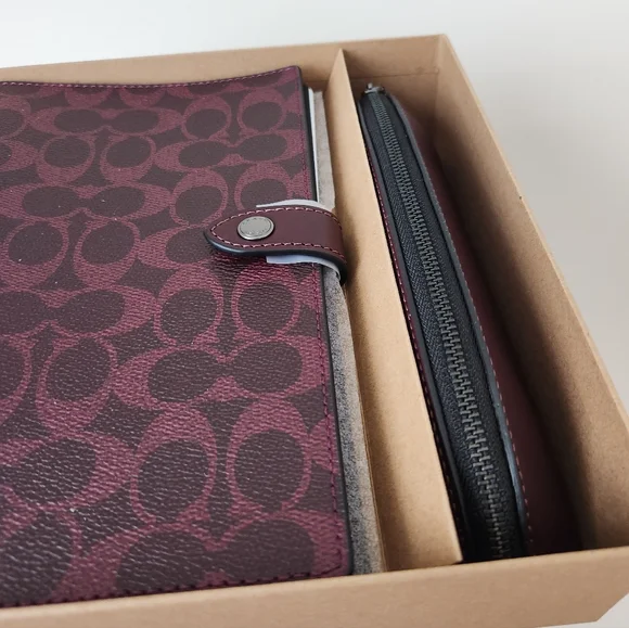 Coach Boxed Notebook And Pencil Case Set In Signature Canvas - Picture 6 of 9